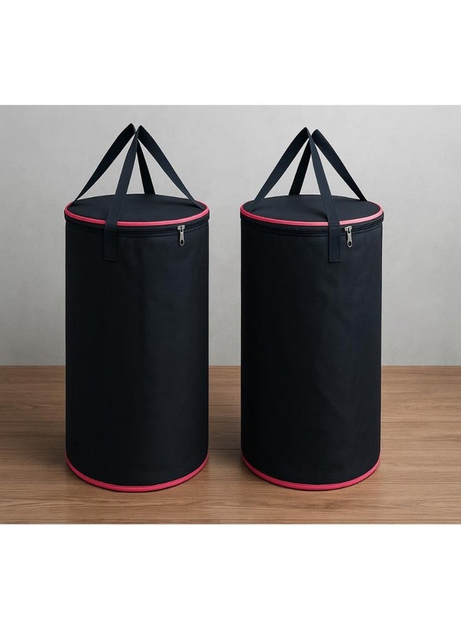 BLESS BERRIES Foldable Laundry Bag with Side Handles | Collapsible Storage Basket for Clothes Toys Blankets | Durable Fabric Home Organizer for Bedroom Bathroom Dorm Travel Use - Image 2